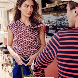 J.Crew Silk tie neck button down top Sz Small 2